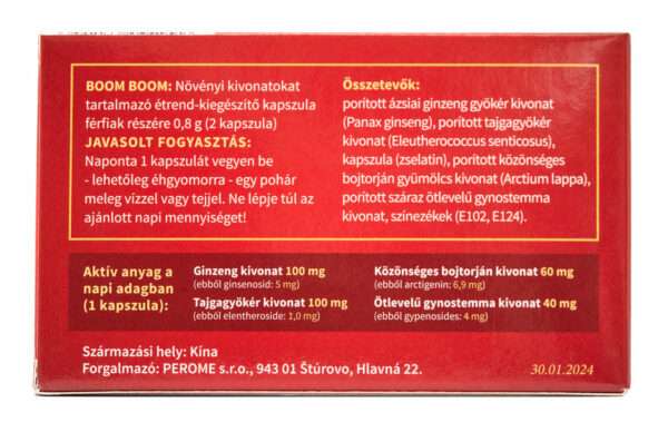 A Boom Boom gyógyszertárban is kapható, legális és megbízható készítmény