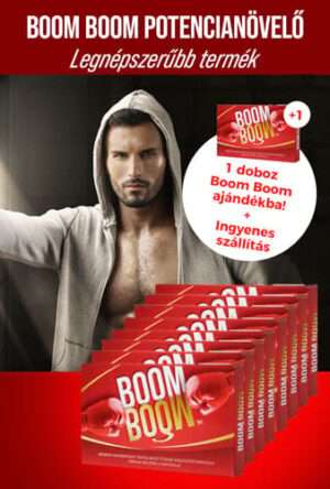 Boom Boom potencianövelő 8 doboz ingyenes szállítással belföldön, és további 1 doboz ajándékba!