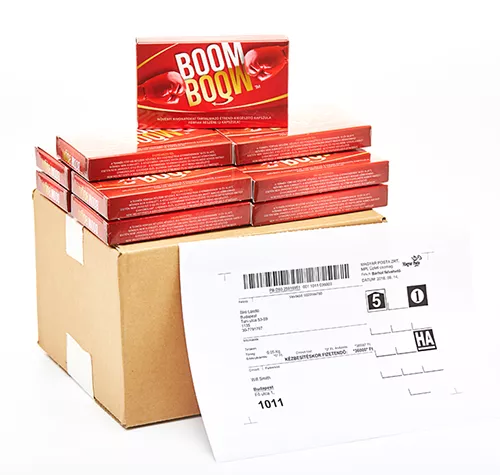 Boom Boom potencianövelő diszkrét szállítás és címzés